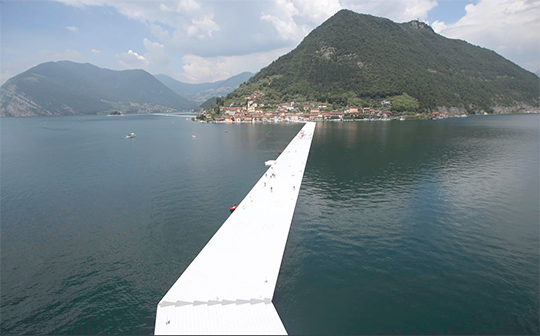 Christos latest installation - 'The Floating Piers' (AP Photo/Luca Bruno)